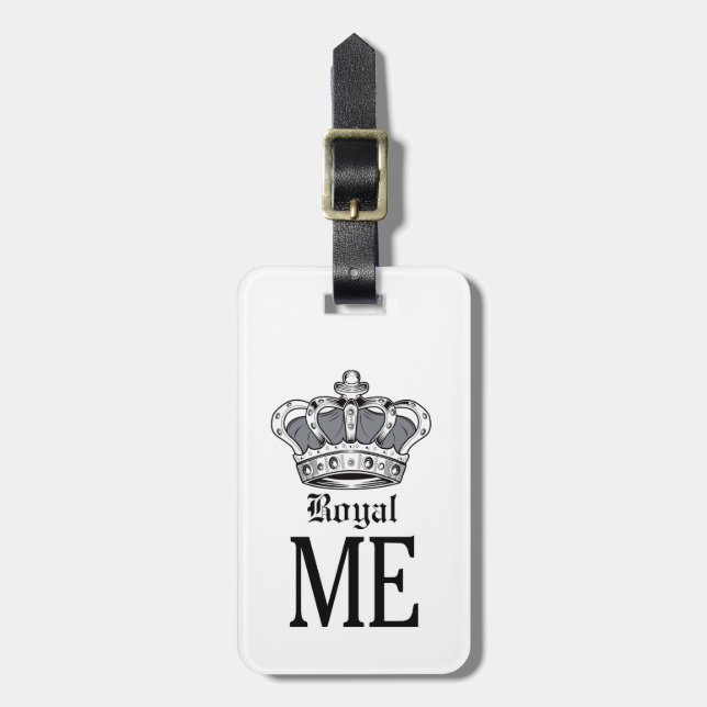 Royal Me - Grey  Luggage Tag (Front Vertical)
