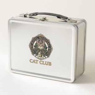 Royal Mediaeval Cat Cat Dad Gift Idea - Royal Medi Metal Lunch Box