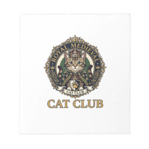 Royal Mediaeval Cat Cat Dad Gift Idea - Royal Medi Notepad