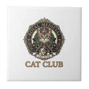 Royal Mediaeval Cat Cat Dad Gift Idea - Royal Medi Tile
