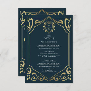 Royal Mediaeval Fantasy Monogram Details  Enclosure Card