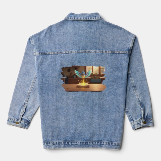 Royal Messenger Bird – Enchanted Prince’s Letter Denim Jacket (Back)