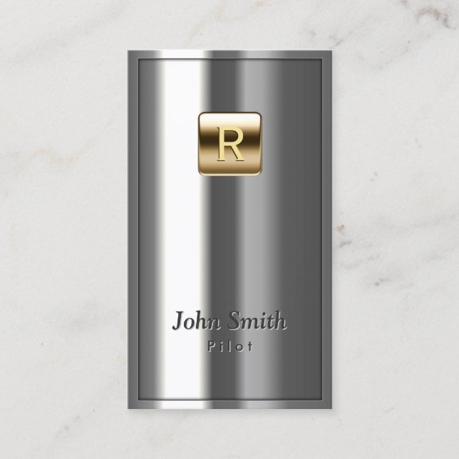 Royal Metallic Pilot/Aviator Business Card (Front)