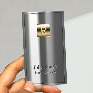 Royal Metallic Plastic Surgeon Business Card