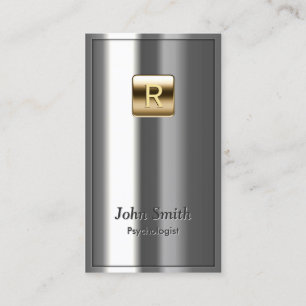 Royal Metallic Psychologist Business Card