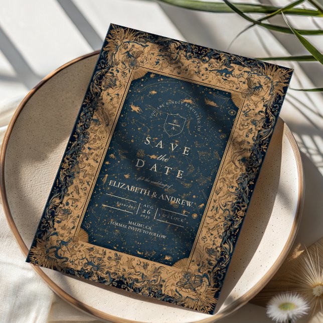 Royal Midnight Celestial Wedding Save The Date (Creator Uploaded)