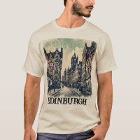 Royal Mile Edinburgh Scotland Distressed Grunge