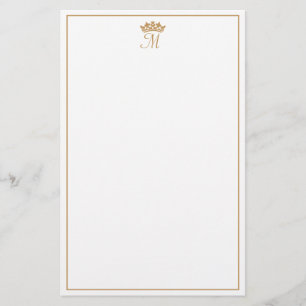 Royal Monogram Customisable Personal Stationery