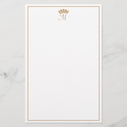 Royal Monogram Customisable Personal Stationery Zazzle.co.uk