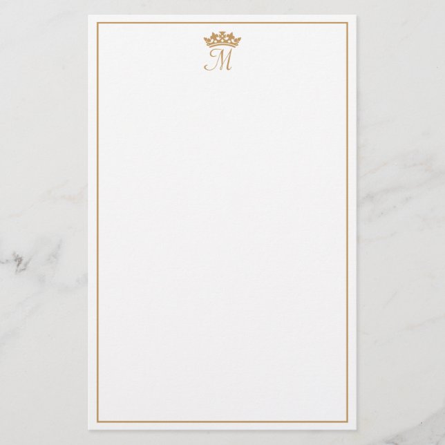 Royal Monogram Customisable Personal Stationery (Front)
