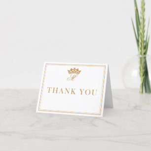 Royal Monogram Customisable Thank You Card