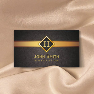 Royal Monogram Gold Label Chauffeur Business Card