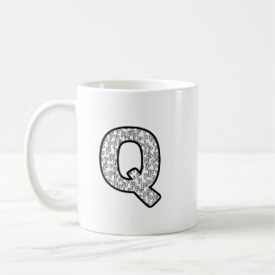 Royal Monogram Letter Q - Minimalist Luxury Art Mu Coffee Mug