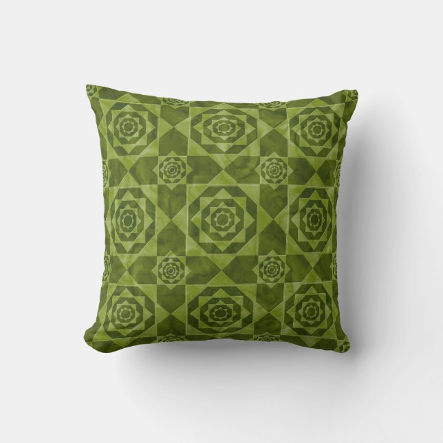 Royal Moroccan Fabric Geometric Art Design 3 Cushion (Front)
