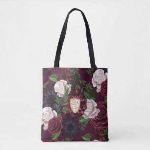 Royal Muse Mediaeval Fantasy Crest & Floral Weddin Tote Bag