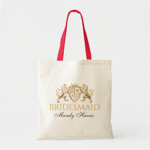 Royal Muse Mediaeval Fantasy Lion Emblem Wedding Tote Bag