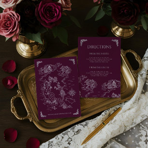 Royal Muse Mediaeval Fantasy Old World Map Wedding Enclosure Card