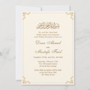 Royal Muslim Marriage Invitations