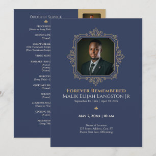 Royal Navy & Gold King Photo Memorial Program Invitation