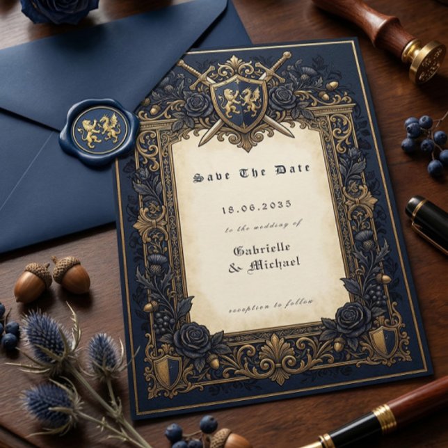 Royal Navy Moody Celestial Mediaeval Crest  Save The Date (Creator Uploaded)