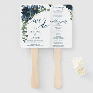 Royal Navy Wedding Program Fan