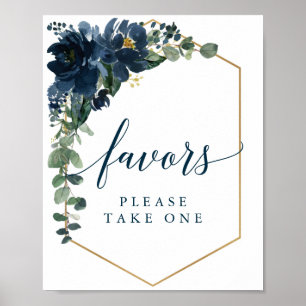 Royal Navy Wedding Sign Favors