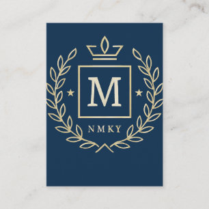 "Royal NMKY Emblem – Monogram M Crest Design" Business Card