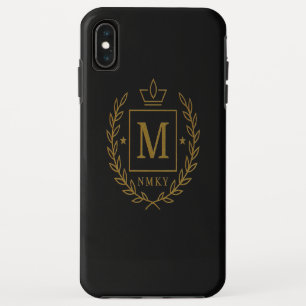 "Royal NMKY Emblem – Monogram M Crest Design" iPhone XS Max Case