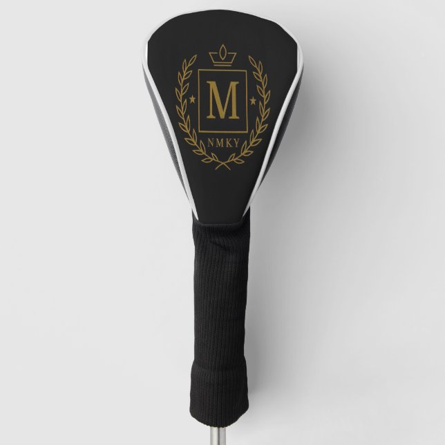 "Royal NMKY Emblem – Monogram M Crest Design" Golf Head Cover (Front)
