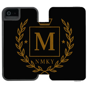 "Royal NMKY Emblem – Monogram M Crest Design" Incipio Watson™ iPhone 5 Wallet Case
