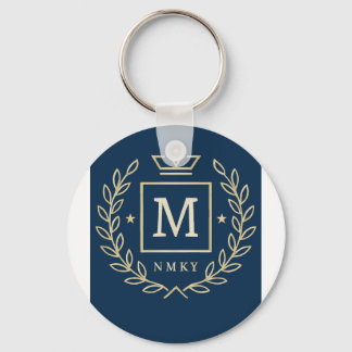 "Royal NMKY Emblem – Monogram M Crest Design" Key Ring