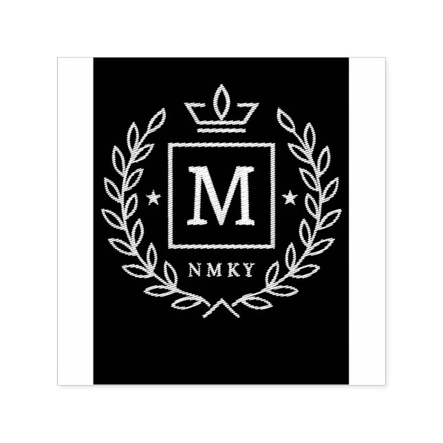 "Royal NMKY Emblem – Monogram M Crest Design" Self-inking Stamp (Design)