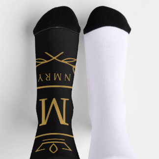 "Royal NMKY Emblem – Monogram M Crest Design" Socks