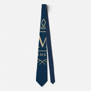"Royal NMKY Emblem – Monogram M Crest Design" Tie