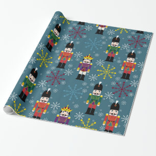 Royal Nutcracker Gift Wrap, Blue Wrapping Paper