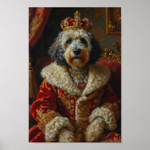 Royal Old English Sheepdog Portrait Poster