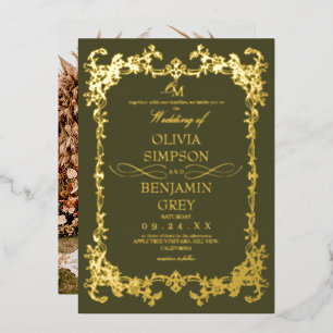 Royal Olive Green Photo Wedding