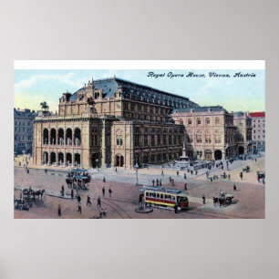 Royal Opera House, Vienna, Austria c1915 Vintage Poster