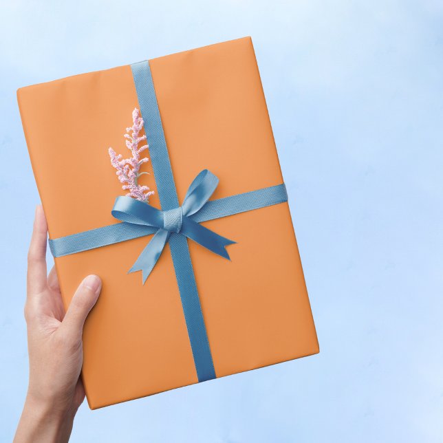 Royal Orange Solid Colour Wrapping Paper (Creator Uploaded)