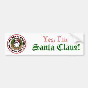 Royal Order of Santa Claus - Customised Bumper Sticker