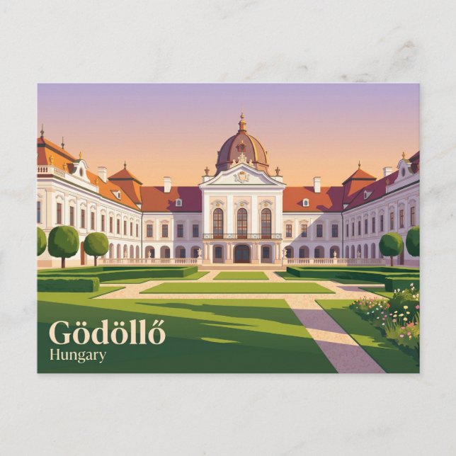 Royal Palace of Gödöllő Hungary Postcard (Front)