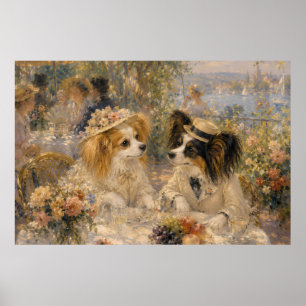 Royal Papillon Garden Fantasy Oil Painting Poster