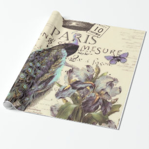 Royal Paris peacock Wrapping Paper