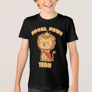 Royal Paws Team Lion T-Shirt – Cute Kawaii Animal Tri-Blend Shirt