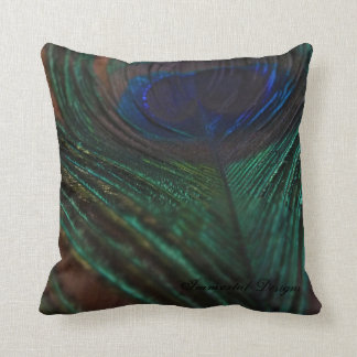 Royal Peacock Feather Cushion
