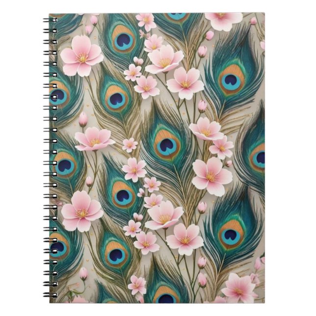 Royal Peacock feather Notebook (Front)