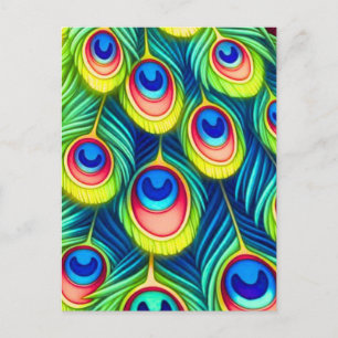 Royal Peacock Postcard - Art Postcard, Peacock