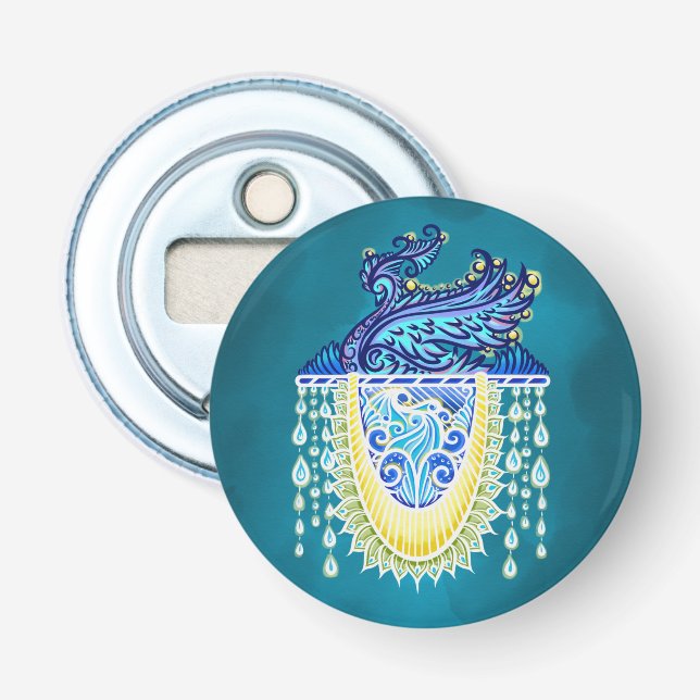 Royal Peacock Radiance Bottle Opener (Front)