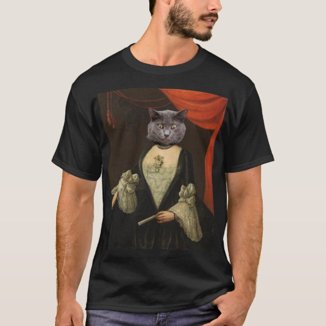 Royal Pet Portrait Funny Custom pet portrait T-Shirt (Front)