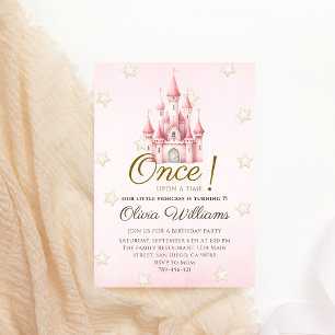 Royal Pink Fairytale Princess Birthday Invitation